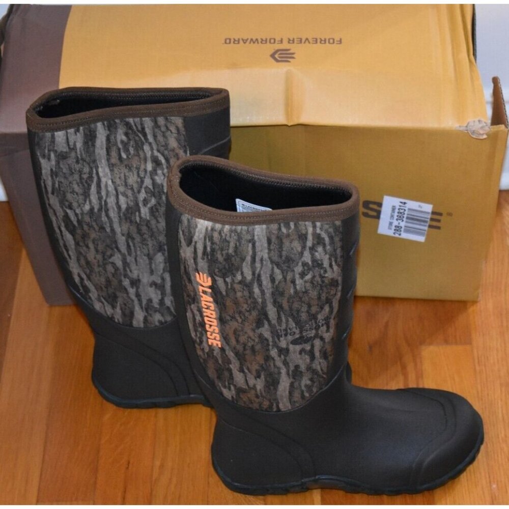 Lacrosse 16" Alpha Lite Mossy Oak Bottomland Neoprene Boots Mens Size 7 NIB